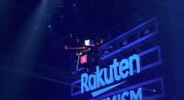 Rakuten Optimism 2019 ビジネスカンファレンスでのドローンのデモンストレーション